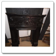  black cast iron surround . Size : 39 inches high x 29 inches 