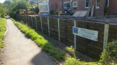Azobe Sleepers used in construction